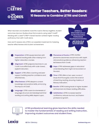 10 Reasons to Combine LETRS and Core5 Cover