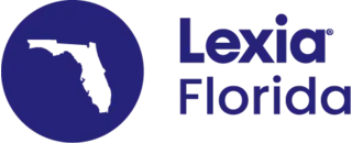 Lexia Florida logo with a blue circle showing the outline of Florida next to the words Lexia Florida.