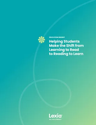 Helping Students Make the Shift from Learning to Read to Reading to Learn