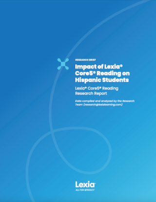 Impact of Lexia Core5 Reading on Hispanic Students Report Cover