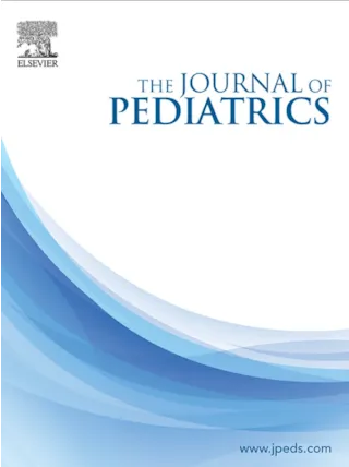 Cover of The Journal of Pediatrics with blue wave design and Elsevier logo, website link at the bottom.