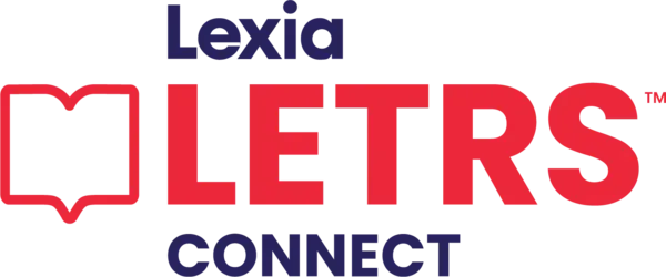 Lexia LETRS Connect logo with a red open book icon next to the word LETRS and Lexia and Connect in blue text.
