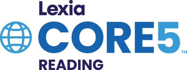 Lexia Core5 Reading logo with a globe icon and website link lexialearning.com/core5 on a white background.