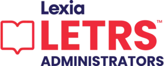 Lexia LETRS Administrators logo with an open book icon on the left.