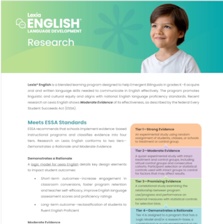 Lexia English Research Flyer Screenshot