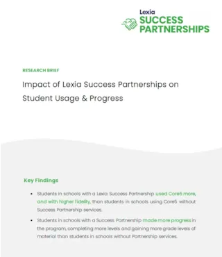 Lexia Success Partnerships Research Brief Cover