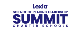 Lexia Science of Reading Leadership Summit Charter Schools logo in bold blue text on a light background.