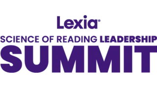 Lexia Science of Reading Leadership Summit logo in bold purple text on a light background.