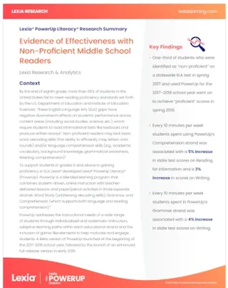 Lexia PowerUp Research Summary