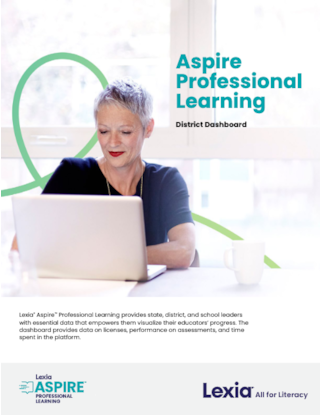 Lexia Aspire Professional Learning District Dashboard Guide cover image