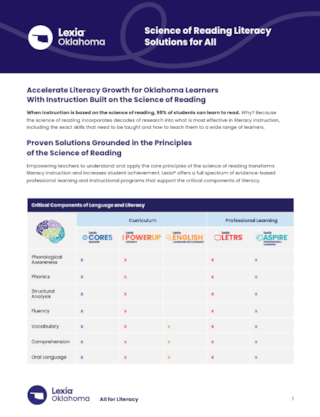 Lexia for Oklahoma Cover