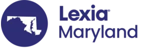 Lexia Maryland logo with a white Maryland state outline inside a blue circle next to the text Lexia Maryland.