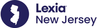 Lexia New Jersey logo with a map outline of New Jersey in a dark blue circle next to the brand name.