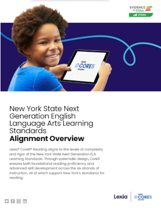 Core5 Alignment to New York State Next Generation English Language Arts Learning Standards_Cover