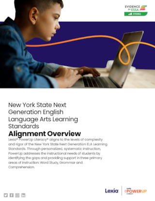 2023 PowerUp Alignment to New York State Learning Standards and Core Curriculum for Language Arts Cover