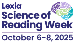Lexia Science of Reading Week logo with event dates October 6-8, 2025 and an illustrated brain graphic.