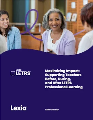 Supporting Teachers with LETRS Cover