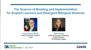 The Science of Reading and Implementation in ELL and Emergent Bilingual Instruction Webinar Screenshot