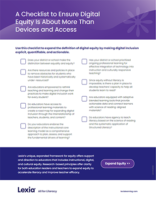 A Checklist to Ensure Digital Equity Is About More Than Devices and Access
