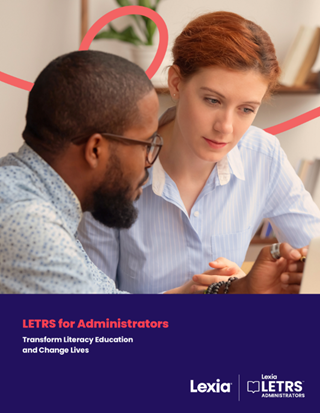 Lexia LETRS for Administrators Brochure cover