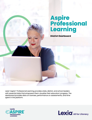 Lexia Aspire Professional Learning District Dashboard Guide cover image
